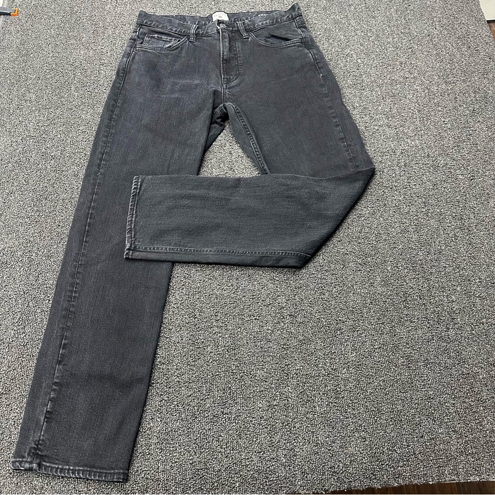 Faherty Feel Good Special Weave Jeans 32x32 Black Denim Straight Leg
